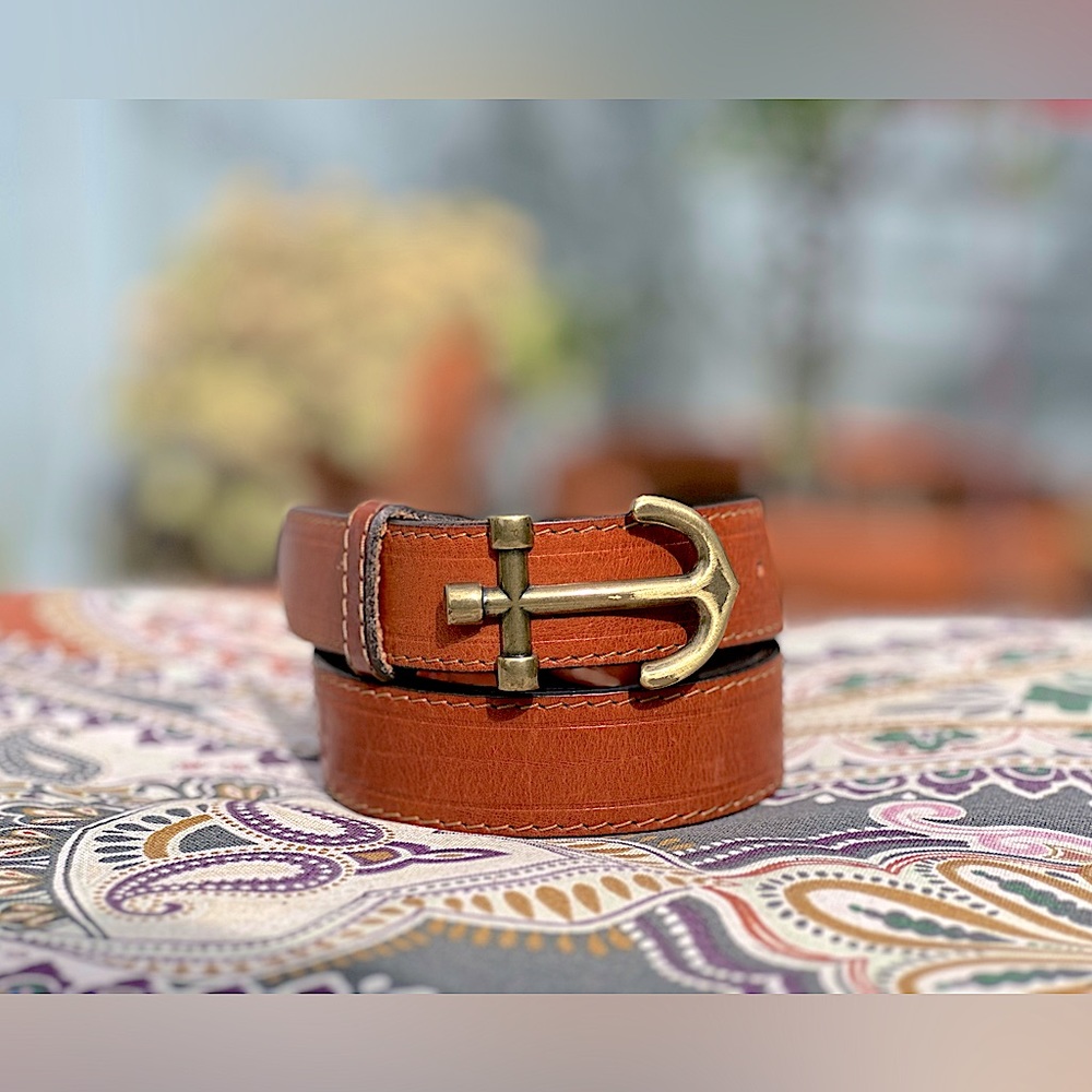 J. Crew — Leather Belt w/ Anchor Buckle